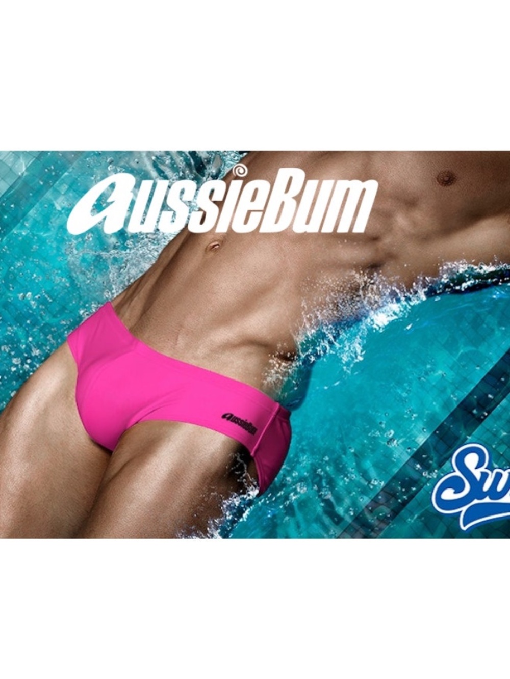 Aussiebum Swimsuit 34-40" waist Gently worn Nylon/spandex No size or fabric tag